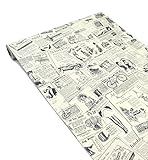tomtask 壁紙 リメイクシート ウォールステッカー 壁紙シール ふすま紙 洋風 45cm×10m (英字新聞柄)