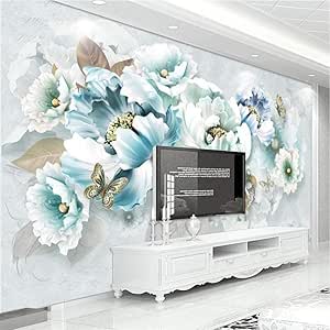 Amazon Co Jp カスタム壁画壁紙3dエンボス牡丹の花写真壁紙リビングルームテレビソファ寝室ヨーロピアンスタイル背景壁3d 280x0cm ホーム キッチン