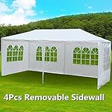 go2buy 30 ' x10 'ホワイトHeavy Duty PE防水パーティーウェディングテントカーポートキャノピー8壁