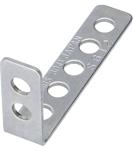 Amazon.co.jp: エーモン 取付金具 (L型) クロームメッキ 穴径7mm 15×72