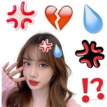 Amazon.co.jp: 怒りヘアピン 絵文字 クリップ 5点セット ヘアピン 前髪