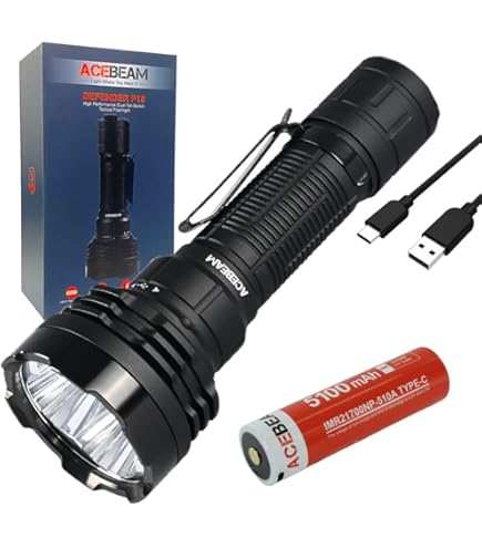 ACEBEAM Defender P16 懐中電灯 Tail-dual Switch Tactical Flashlight|Acebeam® Official Store