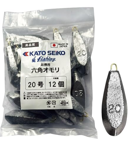 Amazon | 釣り用オモリ シンカー 【30号 8個】 セット (約1kg) 六角