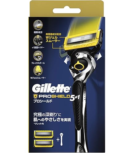 Amazon.co.jp: ジレット フュージョン5+1 髭剃り 本体 替刃2個付
