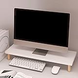 MJKQ9 モニター台 木製 ディスプレイ台 モニタスタンド コンピュータモニタースタンド 机上台 パソコン台 キーボード収納 机上台 モニター台 パソコン台 モニタースタンド 机上台 モニタースタンド ディスプレイ台 pcモニター台 ホワイト 40*25*8