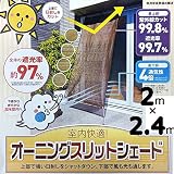 【6枚】 オーニング スリットシェード ４段階 幅2m×縦2.4m ワタナベ工業 金T代不