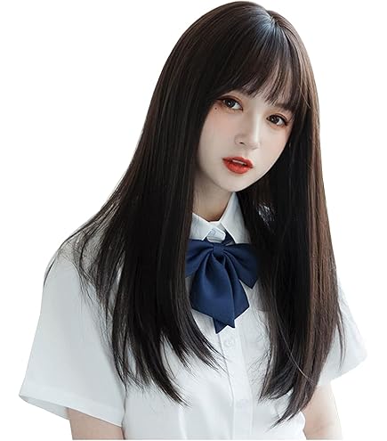 Amazon.co.jp: PRETOLE ウィッグ ロング ストレート フルウィッグ 黒髪