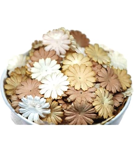 200 Stück Maulbeerpapier-Blüten – Stephania Venosa, 15x15 Mm, In 10 Gemischten Farben, Für Scrapbooking & DIY