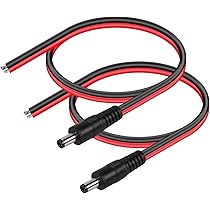 Amazon | CERRXIAN DC5525電源ピグテールケーブル 14AWG 5.5 mm x 2.5