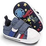 Tovadoo ベビーシューズ スリッポン スニーカー 男の子 多色 秋冬 旅行 通学 恐竜柄靴裏 カッコイイ 室内 歩行練習 ギフト 0-18ヶ月