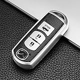 ONTTO マツダ スマート キーケース キーカバー オシャレ 手触りいい キーホルダー mazda Atenza CX-4 CX-5 Axela CX-5 CX-7 DJデミオ MPV XD-T NDロードスター 車用 リモコンケース シリコン 柔らかい シルバー