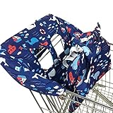 Lamptti ベビーキッズポータブルスーパーマーケットショッピングカートシートクッション 折りたたみ式 幼児 子供用トロリーシートパッド