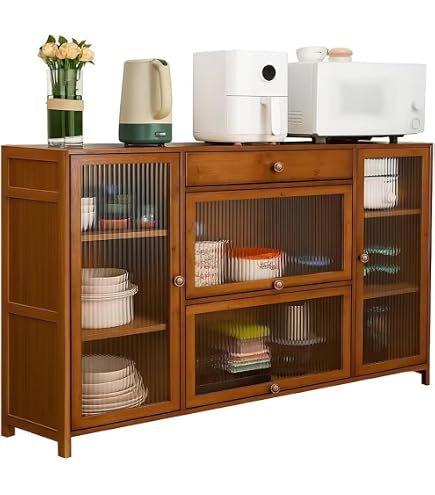 Amazon｜EastEamily 食器棚 キッチン収納棚 木製 サイドボード 大容量 
