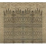 アイアンフェンス ハイ220 4枚組（幅54cm、高さ220cm）[つるバラ、クレマチスに！] ノーブランド品