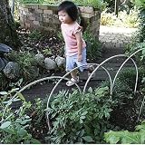 花壇 ミニフェンス アイアンフェンス U型 アンティークホワイト 4枚組 150×50cm