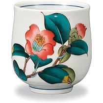 綿屋　わたや　椿 Amazon｜九谷焼いわたや 『日本が誇る美しい四季』湯呑 寒椿(12月) AP7