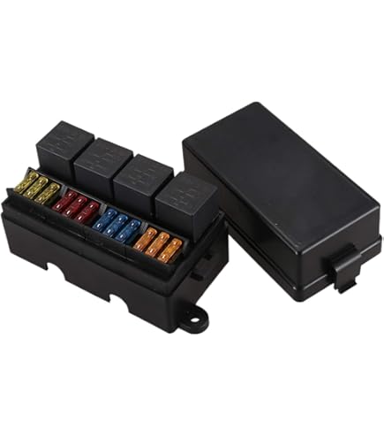 Amazon | 4ピン/5ピン12V-24V自動車リレーヒューズボックス4 12