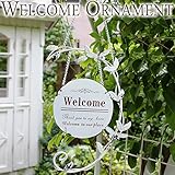 ウェルカムプレート WELCOME オーナメント ナチュラルガーデン アンティ―ク シャビーシック ハンキング グランド 玄関飾り ガーデン雑貨 壁掛け 店舗什器 ショップ