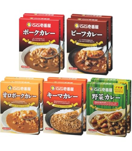 Amazon.co.jp: coco壱番屋レトルトカレー 5種 6袋 福神漬け お吸い物6