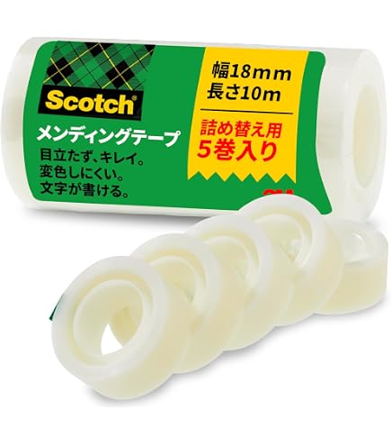 Amazon | ニチバン KK-18D メンディングテープ 18mm 小巻 カッター付