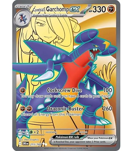 Pokemon - Garchomp ex 219/182 - Paradox Rift - Tera Full Art - Ultra Sällsynt - Enkelt kort