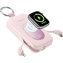RORRY モバイルバッテリー アップルウォッチ 12000mAh ケーブル内蔵 Amazon | 【新登場】RORRY モバイルバッテリー apple watch 充電器