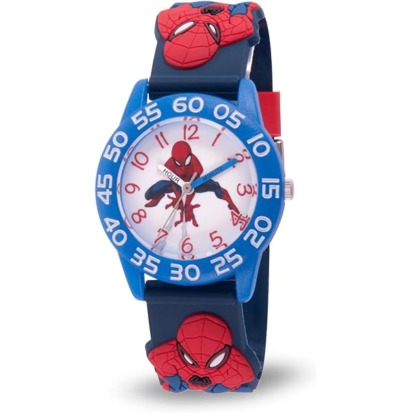 Amazon | Marvelスパイダーマン' Boy 'sクオーツプラスチック