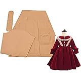 Amazon Reemonde 型紙 パターン 子供服 小学生 Lolita ロリータ ワンピース 実物大 2点セット おしゃれ 可愛い 実寸 褒められる 子供服パターン 主婦 ママ ハンドメイド 手作り用 130cm 型紙 パターン 通販