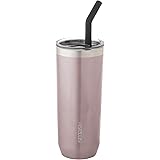 Smash Smoothie and Coffee Tumbler with Straw and lid, Blush, 650 ml Capacity