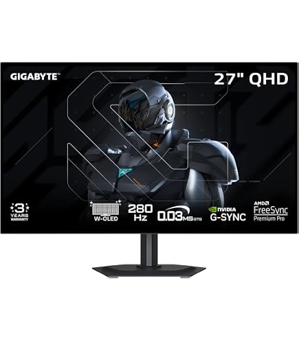 Amazon.co.jp: GIGABYTE MO27Q28G 27インチ W-OLED QHD AMD Freesync