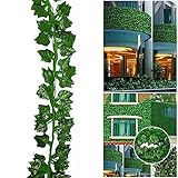 PandaTree 12本入 観葉植物 アイビー 人工観葉植物 壁掛け インテリア アンティーク グリーン 雑貨 造花 人工 結婚式 フェイク 壁掛 緑 植物 吊り パーティー 装飾 セット (pat