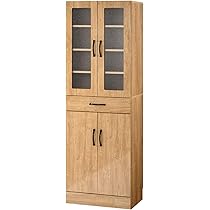 ガラス扉付き食器棚幅59cm カップボード キッチン ハイタイプ（1194） ガラス扉付き食器棚 幅59cm カップボード ハイタイプ（1194）