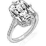 Amazon Collection Platinum-Plated Sterling Silver Celebrity "Kim" Ring made with Infinite Elements Zirconia Accents
