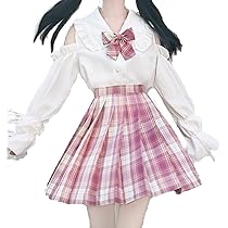 Amazon | [CAWILXHA] 【まるこの猫柳】JK 制服 コスプレ 肩出し