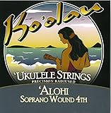 【KO'OLAU STRINGS】 ALOHI SOPRANO WOUND 4TH ソプラノ用 ウクレレ弦 セット(高密度モノフィラメント繊維 4弦のみ巻弦 Low-G)
