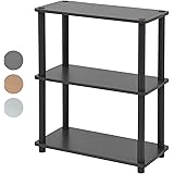 [山善] システムラック(幅60奥行30)棚3段 ダークブラウン SR-3(DBR/BK)