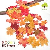 Noza Tec人工Maple Leaves約ミックスFallリッチ人工花FallカラーシルクMaple Leaves forや結婚式、秋partyxff0 C ;イベントとDecorating 35