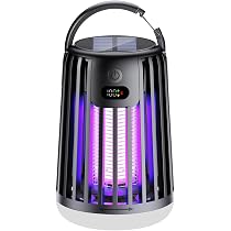 Amazon | 電撃殺虫器 捕虫器 【2026新モデル ソーラー充電 殺虫灯&照明