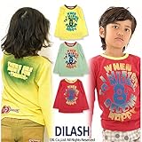 (ディラッシュ) DILASH春'16/スプレー風プリント長袖Ｔシャツ 100 イエロー