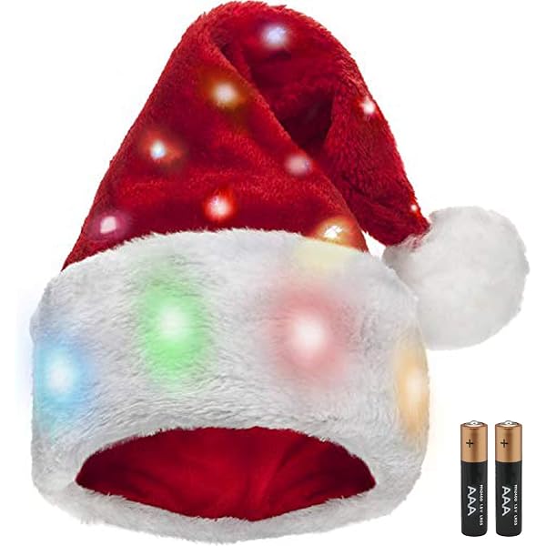 Falecha LED Christmas Santa Hat 