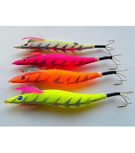 Amazon | 釣工房 タコ餌木 4.0号4個セット（4色パック） | 釣工房