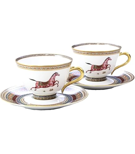 Amazon｜エルメス HERMES ガダルキヴィール レッド ティーカップ