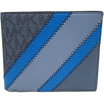 マイケルコース 二つ折り財布 シグネチャー 小銭入れ 青 マイケルコース 二つ折り財布 シグネチャー 小銭入れ 青