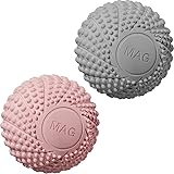 Hogme マッサージボール 2個セット 筋膜リリース ボール 首 腰 ツボ押し ストレッチボール (グレー&ピンク)