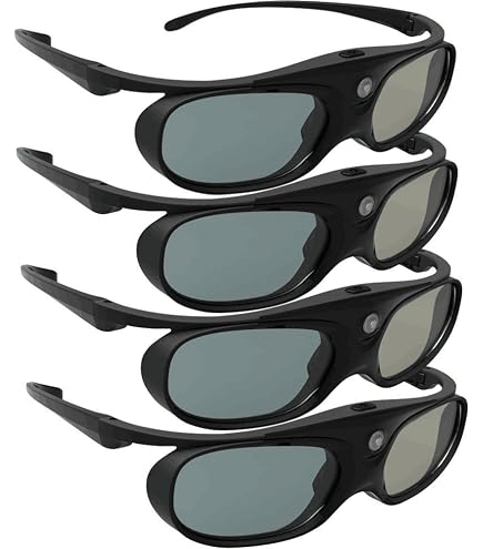Valerion DLP Link 3D Glasses, Rechargeable Active Shutter Eyewear