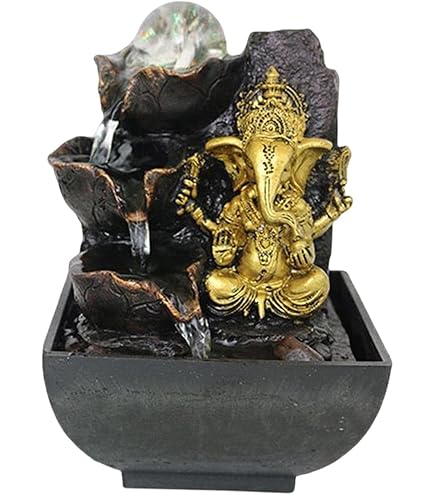 ガネーシャ 水流 フォウンテン 卓上 インテリア LED付き Amazon.co.jp: 噴水 卓上 ガネーシャ 流水のオブジェ 縁起物