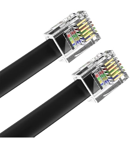 NEW 25ft Silver Telephone Line Cord Cable Wire 4C RJ11 DSL Fax Phone To - View #5