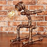 Ywyun レトロな工業用鉄パイプランプ、ベッドサイドランプ調光可能な電球エジソン、アメリカ村のカフェの寝室のライト ( Size : D )