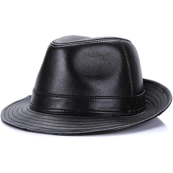 Amazon | 本革 メンズ レザーハット 中折ハット レザー 紳士帽 秋冬