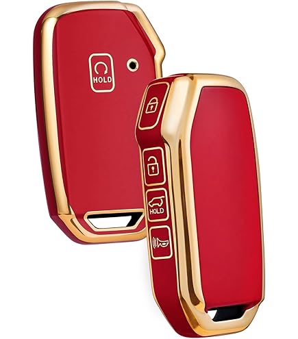 Kia Seltos 2024 Accessories TAPAYICA For Kia Key Fob Cover Gold